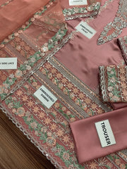 MQ Premium Shamoz Silk Emb Spangle 3 Piece Unstitched Suit