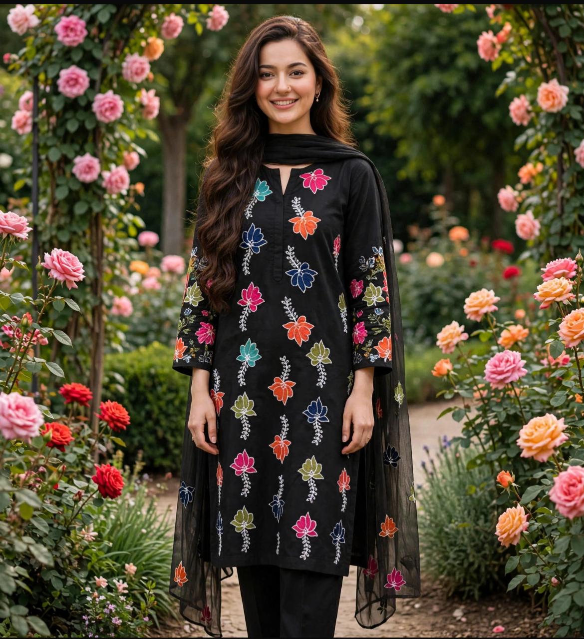 Goodluck Premium Lawn Chikankari Emb 3 Piece Suit