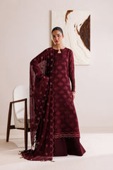 Crimson GL-71036 Premium Chiffon Emb 3 Piece Unstitched Suit With Chiffon Dupatta 2026