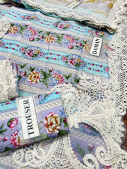 MB GL-71042 Premium Printed Lawn Emb 3 Piece Unstitched Suit With Chiffon Dupatta 2026