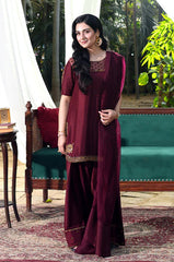 Murk Premium Shamoz Silk Emb 3 Piece Unstitched Suit