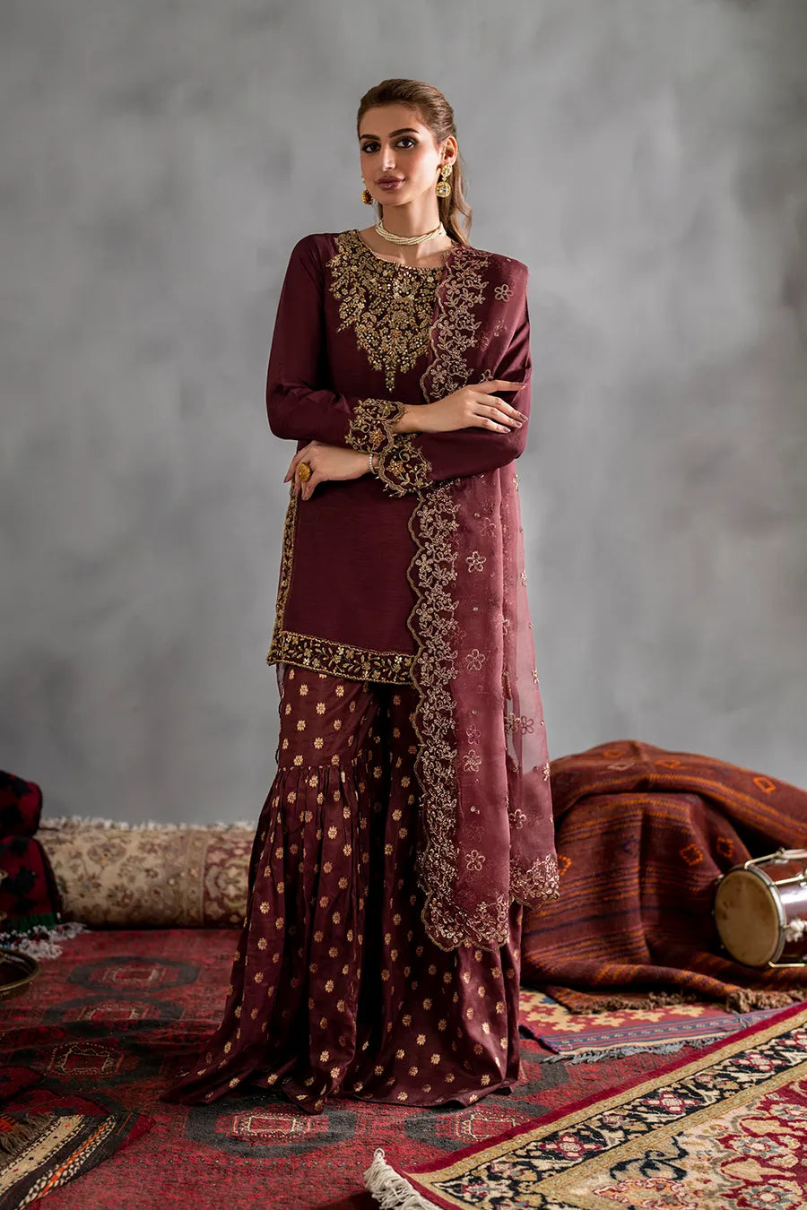 IZ Chiffon Sequence Adda Work 3 Piece Unstitched Suit