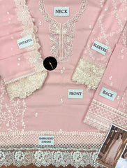 AZ Premium Chiffon Sequence Emb 3 Piece Unstitched Suit 2026