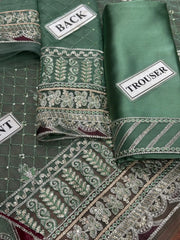 AJ Chiffon Sequence 3 Piece Unstitched Suit