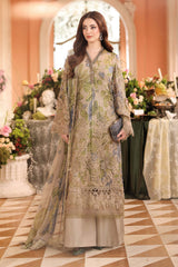 MB-020 | Luxury Chiffon 3 Piece Unstitched Suit 2026 – 3D Floral Adda Work