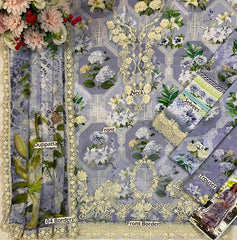EF GL-71044 Premium Printed Lawn Emb 3 Piece Unstitched Suit With Chiffon Dupatta 2026