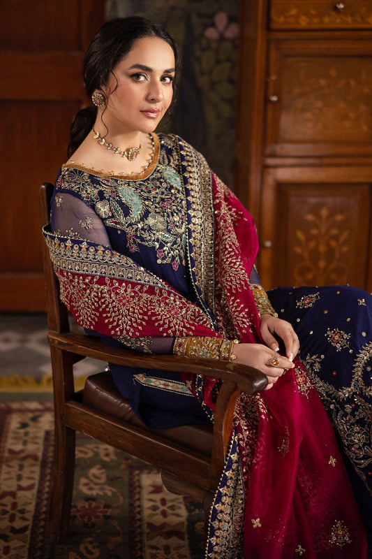 NR GL-71040 Premium Chiffon Emb 3 Piece Unstitched Suit With Organza Dupatta 2026