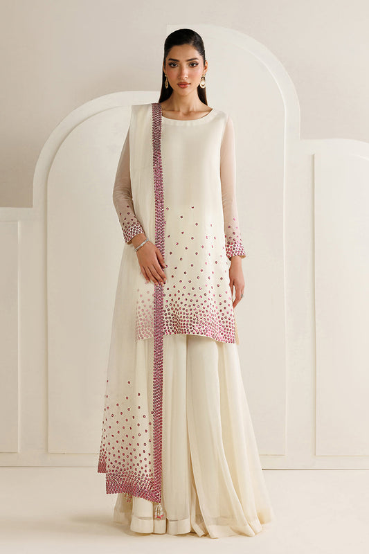 JZ GL-7152 Premium Chiffon Emb 3 Piece Unstitched Suit With Silk Trouser 2026