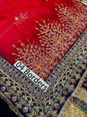 NR GL-71040 Premium Chiffon Emb 3 Piece Unstitched Suit With Organza Dupatta 2026