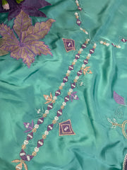 EN Kaftan Trending Article 2pcs Shamooz Silk Unstitch Suit