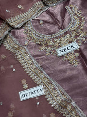 NR GL-71041 Premium Chiffon Emb 3 Piece Unstitched Suit With Organza Dupatta 2026