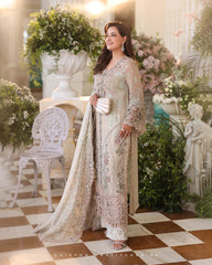 MB GL-71064 Premium Chiffon Emb 3 Piece Unstitched Suit With Chiffon Dupatta 2026