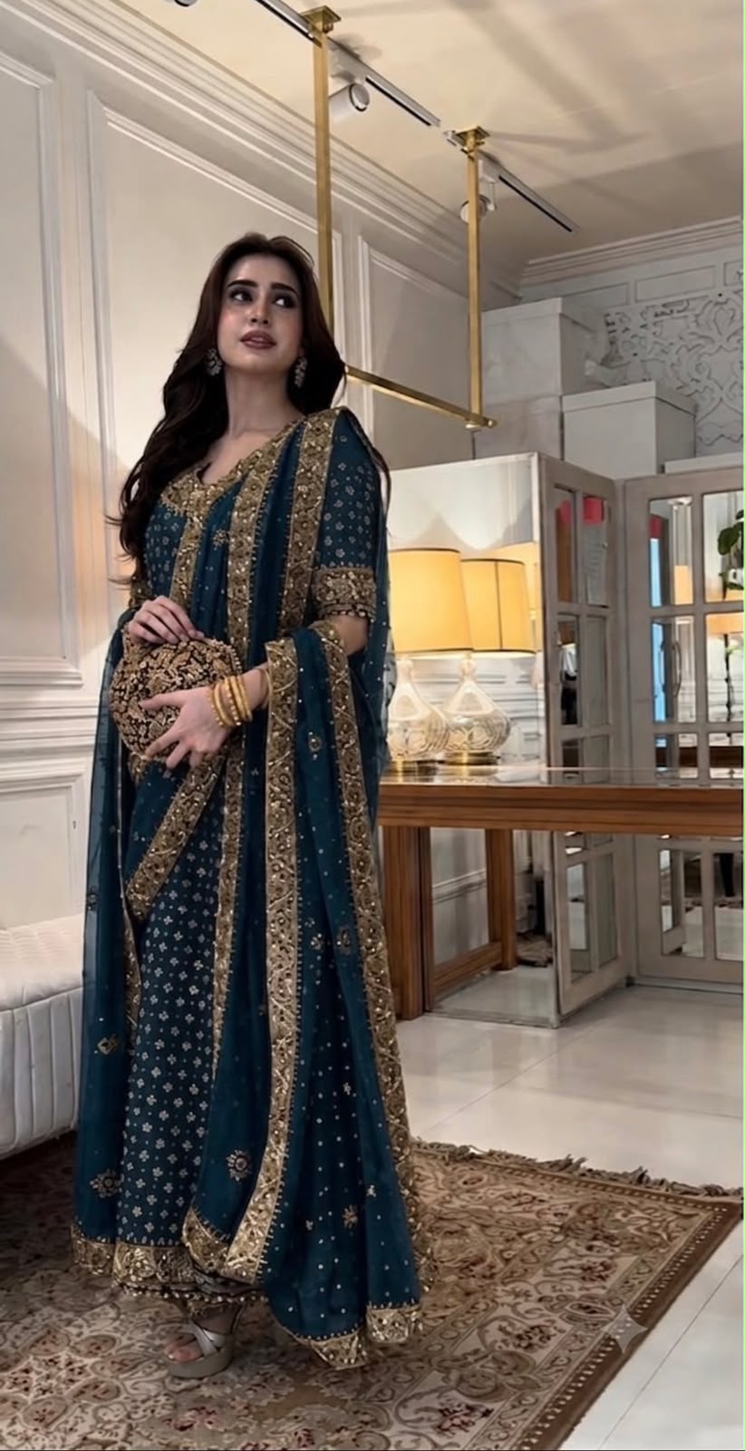 HS GL-71080 Premium Bamber Chiffon Emb 3 Piece Unstitched Suit With Emb Dupatta 2026