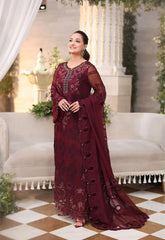 MB Premium Hit Code Chiffon Emb 3 Piece Unstitched Suit