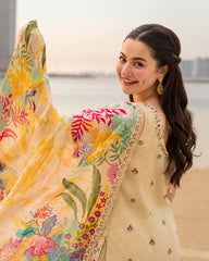 FS GL-71038 Premium Cotton Emb 3 Piece Unstitched Suit With Chiffon Dupatta 2026