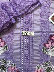 SR  GL-71015 Premium Egyptian Lawn Emb 3 Piece Unstitched Suit With Organza Dupatta 2026