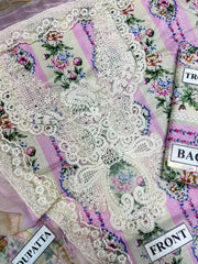 MB GL-71028 Premium Printed Lawn Emb 3 Piece Unstitched Suit With Chiffon Dupatta 2026