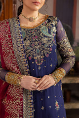 NR GL-71040 Premium Chiffon Emb 3 Piece Unstitched Suit With Organza Dupatta 2026