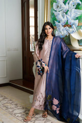 FR GL-71010 Premium Lawn Emb 3 Piece Unstitched Suit With Chiffon Dupatta 2026