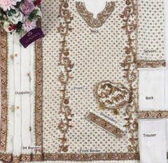 HS GL-71081 Premium Bamber Chiffon Emb 3 Piece Unstitched Suit With Emb Dupatta 2026