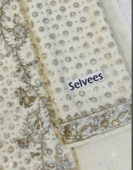 HS GL-71081 Premium Bamber Chiffon Emb 3 Piece Unstitched Suit With Emb Dupatta 2026
