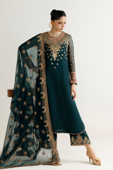 HR-028 | Luxury Chiffon 3 Piece Unstitched Bridal Suit 2026 – Heavy Adda Work