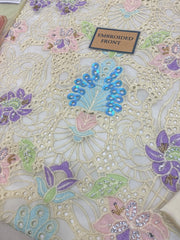 AW Premium Chiffon emb 3 Piece Unstitched Suit