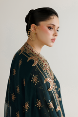HR-028 | Luxury Chiffon 3 Piece Unstitched Bridal Suit 2026 – Heavy Adda Work