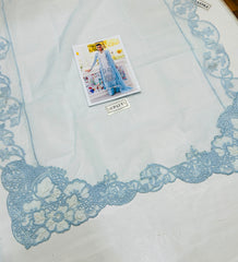 QK GL-71058 Premium Lawn Emb Chikankari 3 Piece Unstitched Suit With Organza Dupatta 2026