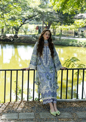 EF GL-71044 Premium Printed Lawn Emb 3 Piece Unstitched Suit With Chiffon Dupatta 2026