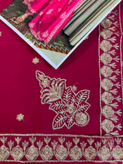 KF GL-71062 Premium Chiffon Emb 3 Piece Unstitched Suit With Emb Dupatta 2026