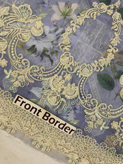 EF GL-71044 Premium Printed Lawn Emb 3 Piece Unstitched Suit With Chiffon Dupatta 2026