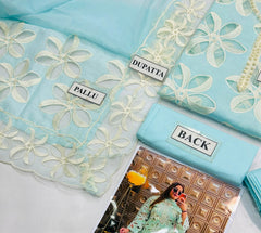 Goodluck GL-71070 Premium Lawn Emb 3 Piece Unstitched Suit With Chiffon Dupatta 2026