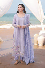 SR  GL-71015 Premium Egyptian Lawn Emb 3 Piece Unstitched Suit With Organza Dupatta 2026