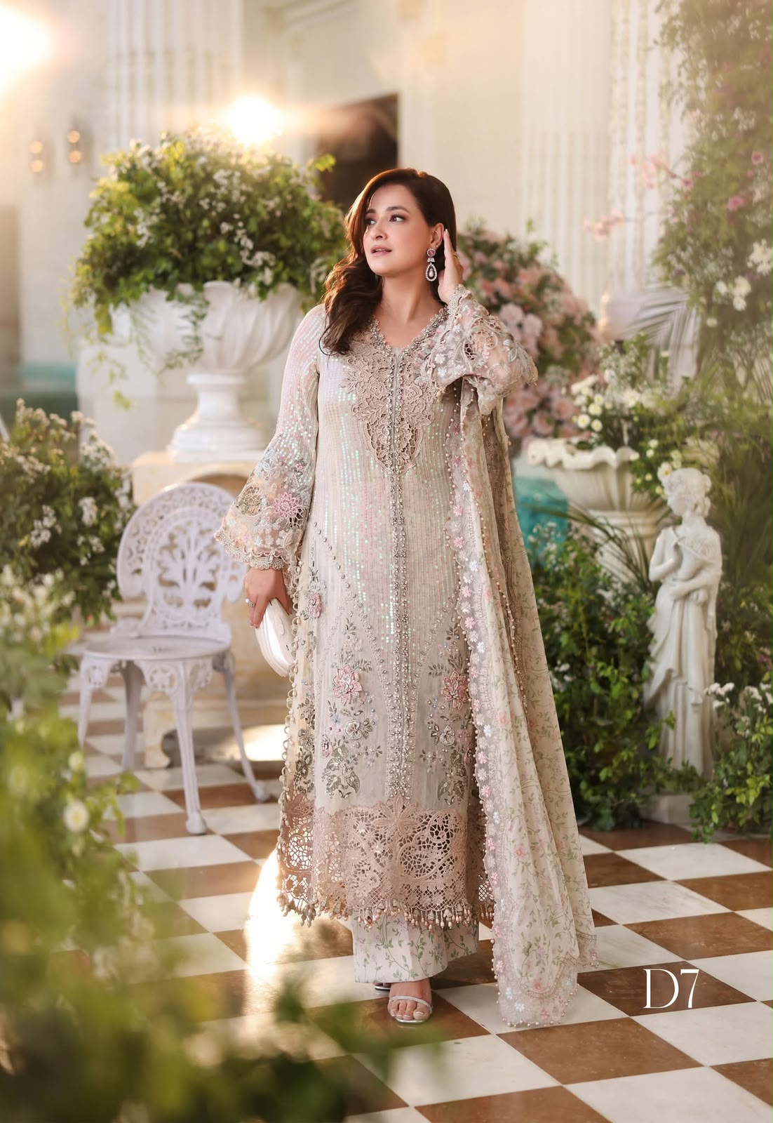 MB GL-71064 Premium Chiffon Emb 3 Piece Unstitched Suit With Chiffon Dupatta 2026