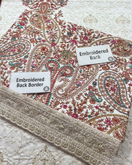 Zara Shahjahan GL-7105 Premium Luxury Lawn Chikankari 3 Piece Unstitched Suit With Embroidered Chiffon Dupatta 2026