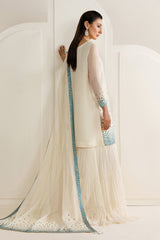JZ GL-7153 Premium Chiffon Emb 3 Piece Unstitched Suit With Silk Trouser 2026