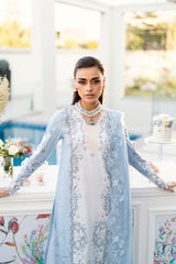 QK GL-71058 Premium Lawn Emb Chikankari 3 Piece Unstitched Suit With Organza Dupatta 2026