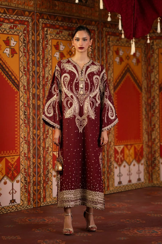 ET GL-71069 Premium Kaftan Emb 3 Piece Unstitched Suit With Silk Dupatta 2026