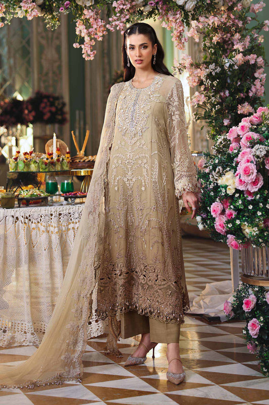 MB GL-7154 Premium Chiffon Emb 3 Piece Unstitched Suit With Chiffon Dupatta 2026