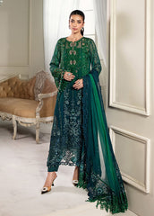 MB GL-71027 Premium Chiffon Emb 3 Piece Unstitched Suit With Chiffon Dupatta 2026