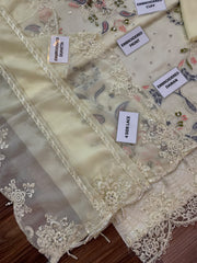 MB-024 | Luxury Chiffon 3 Piece Unstitched Suit 2026 – Heavy Adda Work