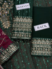 NRH-025 | Luxury Chiffon 3 Piece Unstitched Suit 2026 – Sequin Work