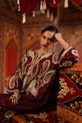 ET GL-71069 Premium Kaftan Emb 3 Piece Unstitched Suit With Silk Dupatta 2026