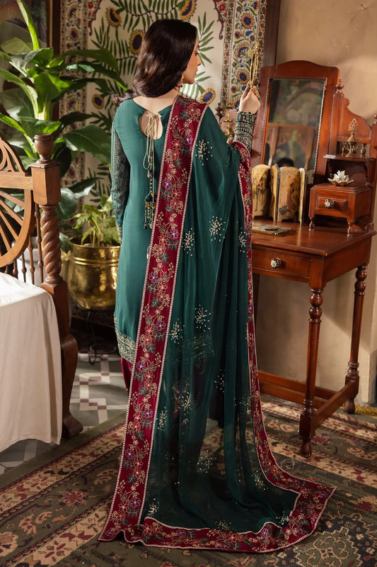 NRH-025 | Luxury Chiffon 3 Piece Unstitched Suit 2026 – Sequin Work