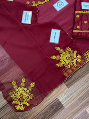 Murk Premium Shamoz Silk Emb 3 Piece Unstitched Suit