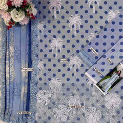 SAR-031 | Luxury Lawn 3 Piece Unstitched Suit 2026 – Chiffon Dupatta