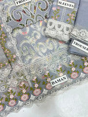 SD GL-7155 Premium Lawn Emb 3 Piece Unstitched Suit With Chiffon Dupatta 2026