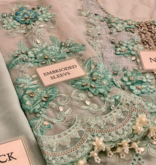 MB GL-71068 Premium Chiffon Emb 3 Piece Unstitched Suit With Printed Chiffon Dupatta 2026