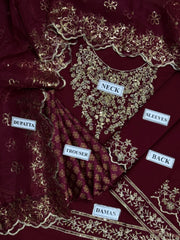 IZ Chiffon Sequence Adda Work 3 Piece Unstitched Suit